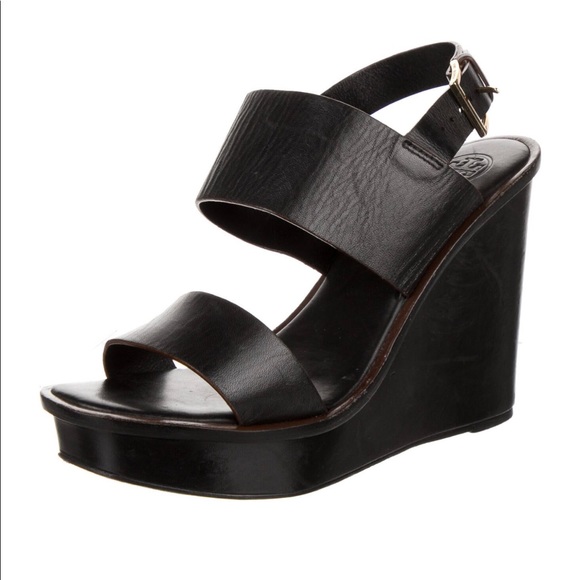 Tory Burch Shoes - Sold Tory Burch Slingback Platform wedge Sandal